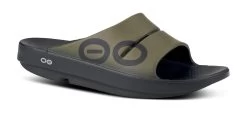 OOfos Women's OOahh Sport Slide Sandal - Tactical Green