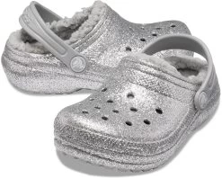 Crocs Kids Classic Lined Glitter Clog (Little Kid/Big Kid)